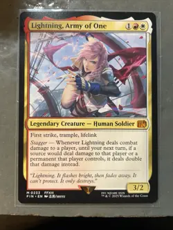 Lightning, Army of One Legendary Creature Card Final Fantasy MTG Mythic 233 NM - Image 1