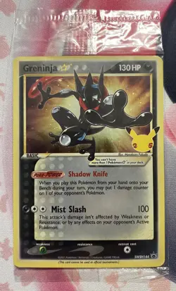 Pokemon Greninja Gold Star SEALED, MINT/NEW SWSH144 Holo Celebrations Promo - Image 1