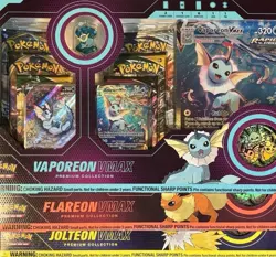 Pokemon Eeveelution Vmax Premium Collection Set of 3 - Vaporeon Jolteon Flareon - Image 1