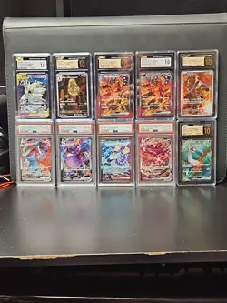 Lot of 10 Pokemon CGC 10 & PSA 9/10 Slabs Japanese (Tag Team, Latias, Crobat...) - Image 1