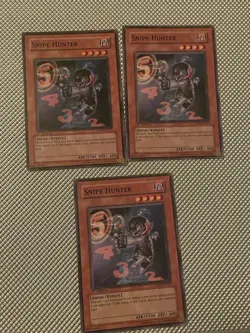 YUGIOH 3x SNIPE HUNTER CDIP-EN015 1ST COMMON (LP) - Image 1