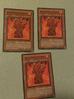 3x Barrier Statue of the Inferno CDIP-EN020 Common 1st Edition YuGiOh LP - Image 1