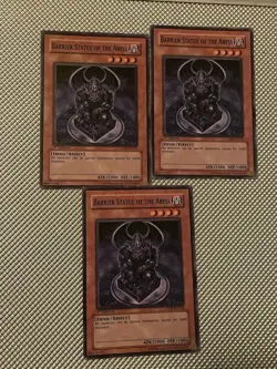 YUGIOH 3x BARRIER STATUE OF THE ABYSS CDIP-EN018 1ST COMMON X3 LP - Image 1
