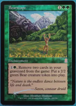 Bearscape FOIL Odyssey HEAVILY PLD Green Rare MAGIC CARD (ID# 382564) ABUGames - Image 1
