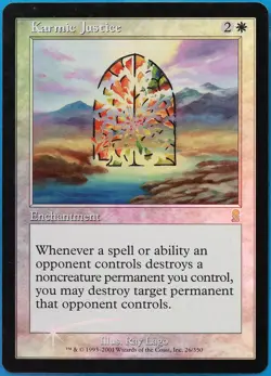 Karmic Justice FOIL Odyssey PLD White Rare MAGIC MTG CARD (ID# 483829) ABUGames - Image 1