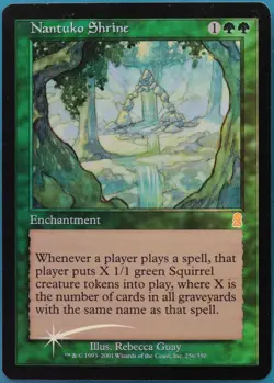 Nantuko Shrine FOIL Odyssey HEAVILY PLD Green Rare CARD (459346) ABUGames - Image 1
