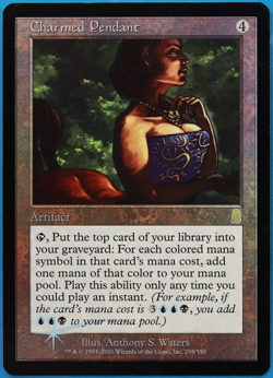 Charmed Pendant FOIL Odyssey NM Artifact Rare MAGIC CARD (ID# 500133) ABUGames - Image 1