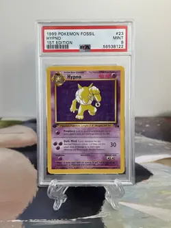 Pokemon Card 1st Edition Hypno - Fossil Set No. 23/62- PSA 9 MINT - Non Holo - Image 1