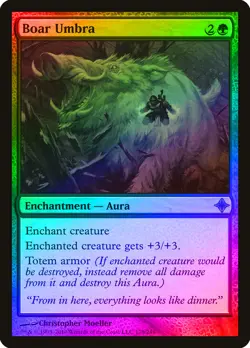Boar Umbra FOIL Rise of the Eldrazi PLD Green Uncommon MAGIC CARD ABUGames - Image 1