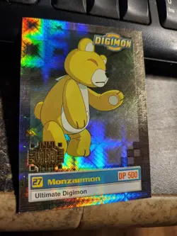 Digimon Animated Series 1999 Trading Card Bandai Holo Prism Monzaemon #27 U2/8 - Image 1
