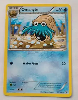 XY Series Fates Collide - Omanyte 17/124 UNCOMMON Pokemon Card TCG CCG Nintendo - Image 1