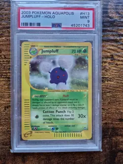 Pokemon Card Jumpluff H13/H32 Holo Rare Aquapolis PSA 9 - Image 1