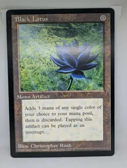 MTG Magic The Gathering Black Lotus Oversize 6x9 1996 Scrye Magazine Promo Card - Image 1