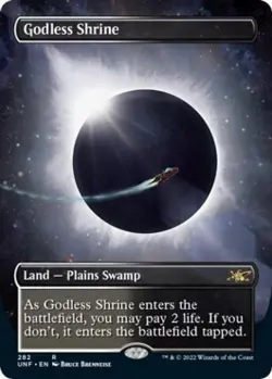 Godless Shrine (Borderless) -Foil Near Mint MTG Unfinity - Image 1