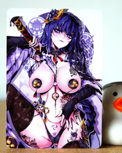ACG Hentai sexy Card - Raiden Shogun (punk) - Genshin Impact - Foil Ѡ sexy waifu - Image 5