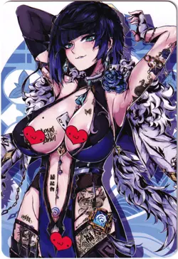 ACG Hentai sexy Card - Yelan (punk) - Genshin Impact - Foil Ѡ sexy waifu - Image 3