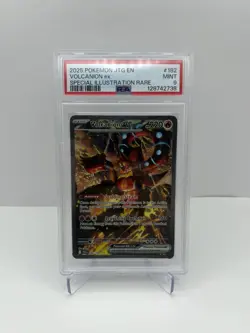 2025 Pokemon Journey Together VOLCANION EX Special Illustration Rare #182- PSA 9 - Image 1