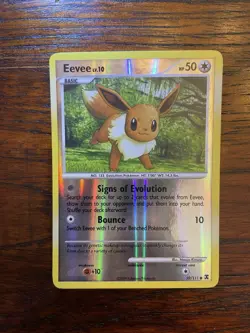 Eevee 59/111 Reverse Holo Rising Rivals Pokemon - Near Mint - Image 1