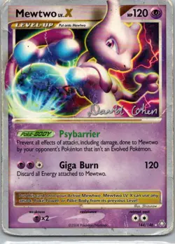 Pokemon TCG Mewtwo LV.X 144/146 World Championships 2009 D - Image 1