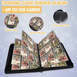 9 Pocket Card Binder, Premium Zip Trading Card Binder, 720 Double Sided Pocke... - Image 2