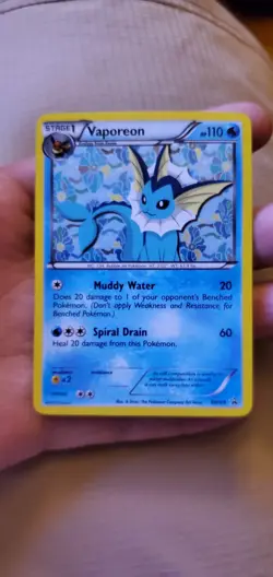 Pokemon TCG Vaporeon Black Star Promos BW89 Holo Card Near Mint Condition - Image 1