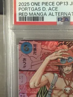 Ace PSA10 Gold Red Manga OP13 119 Alternate Art One Piece Card Rare TCG - Image 5