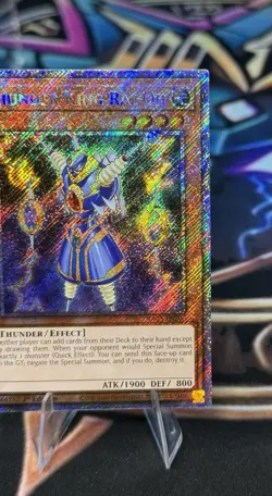 Thunder King Rai-Oh Platinum Secret Rare Card RA03-EN206 Quarter Century Bonanza - Image 3