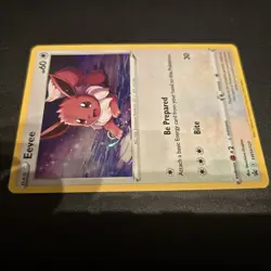 Pokemon Card 2021 Black Star Promo Eevee SWSH127 HD Galaxy Swirl Foot Swirl Cute - Image 2