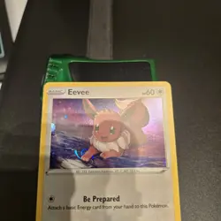Pokemon Card 2021 Black Star Promo Eevee SWSH127 HD Galaxy Swirl Foot Swirl Cute - Image 3