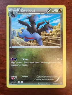 Uncommon Zweilous Pokemon Card, Phantom Forces Set 73/119 - Image 1