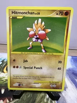 Pokemon Hitmonchan Platinum 129/127 Secret Rare Holo Card (MP) - Image 1