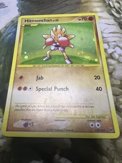 Pokemon Hitmonchan Platinum 129/127 Secret Rare Holo Card (MP) - Image 2