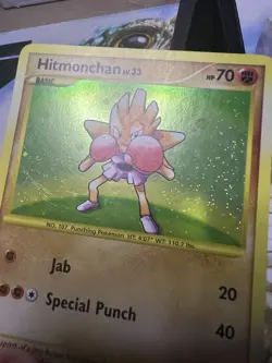Pokemon Hitmonchan Platinum 129/127 Secret Rare Holo Card (MP) - Image 4