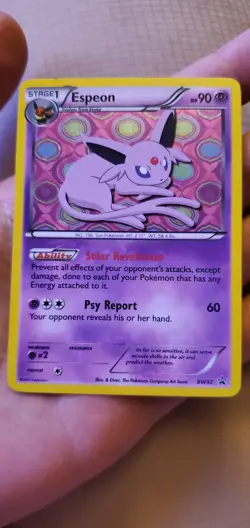 2013 Pokemon TCG Trading Card Black & White Black Star Promo ESPEON #BW92 Holo - Image 1