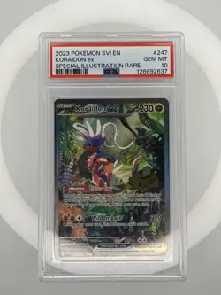Pokemon TCG Koraidon EX Scarlet & Violet Base Set Holo Card 247/198 PSA 10 - Image 1