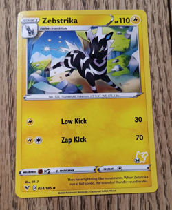 Pokemon TCG Card Electric Zebstrika 054/185 Vivid Voltage 2020 - Image 2