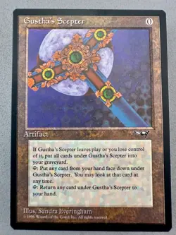 Gustha's Scepter Alliances Regular MTG- Never Played NM-Vintage-RESERVE LIST - Image 1