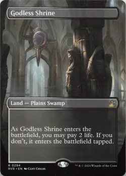 Godless Shrine (Borderless) R Ravnica Remastered 294 LP-NM MTG - Image 1