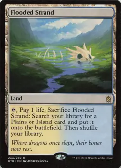 Flooded Strand R Khans of Tarkir 233 LP-NM MTG - Image 1