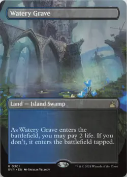 Watery Grave (Borderless) R Ravnica Remastered 301 LP-NM MTG - Image 1