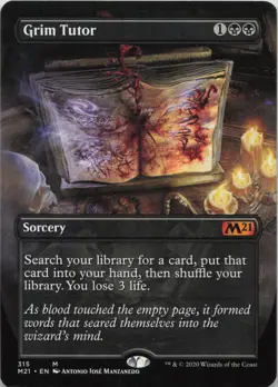 Grim Tutor (Alternate Art) M Core Set 2021 315 LP-NM MTG - Image 1