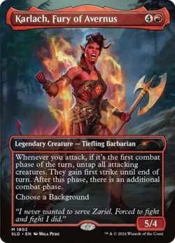 Karlach, Fury of Avernus - Near Mint MTG Secret Lair - Image 1
