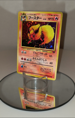 👀 VIDEO 1997 Pokemon Jungle Japanese Flareon No.136 Holo NM Never Played - Image 2