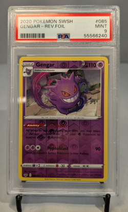 Gengar 85/202 Pokemon Sword & Shield Reverse Holo Rare PSA 9 - Image 1