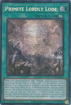 Yugioh Primite Lordly Lode MP25-EN114 Prismatic Secret Rare 1st Edition NM - Image 1