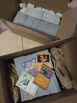 1000 Pokemon Cards Bulk Lot 100 Holos/Reverse Holos 1 V/Ex No basic energy NM - Image 1