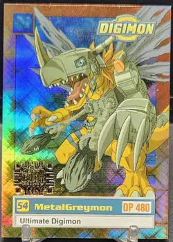 Digimon Trading Card Series 1 Chase Prism Holo Excl. U6 of 8 LP Metalgreymon LP - Image 1