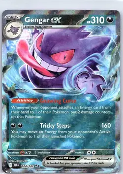 Gengar ex - 104/162 SV05: Temporal Forces - Pokemon Card - NM - Image 1