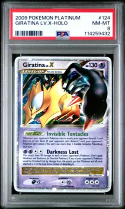 2009 POKEMON PLATINUM BASE GIRATINA LV X #124 ULTRA RARE PSA 8 NM #114259432 - Image 1