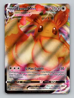 Eevee VMAX SWSH087 Full Art Black Star Promo Sword Shield Pokemon Card NM - Image 1